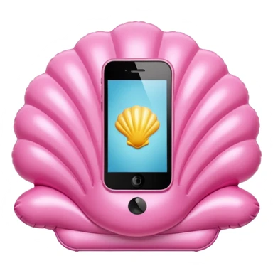 vintage rococo pink inflatable puffy shell phone sticker