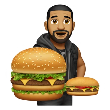 make drake ￼￼fat with a 64x64 burger sticker