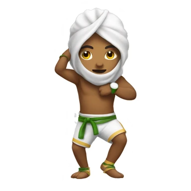 Corujinha com calsa de capoeira sticker