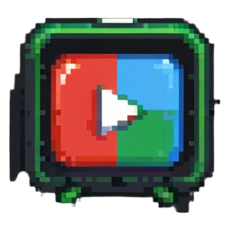 YouTube bell notification icon badge with pixel art style sticker