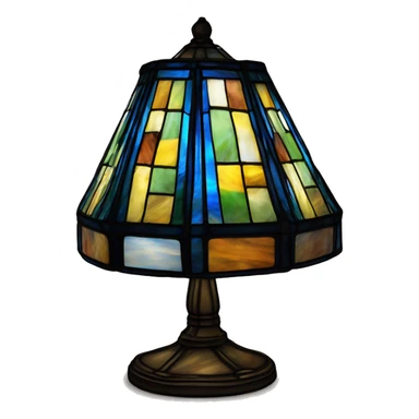 stained glass tavern table lamp sticker