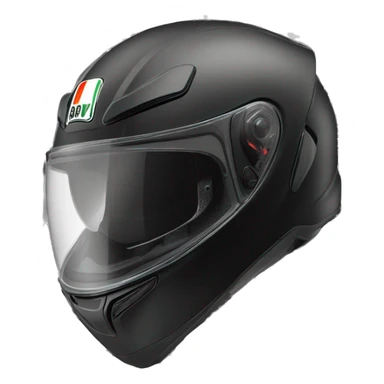 black AGV bike helmet sticker