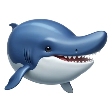 Meme-Worthy Singing Humpback Whale Portrait Emoji, Mouth open wide in a dramatic, melodious pose, showcasing a deep blue-gray body with barnacle accents and an expressive, soulful gaze, Simplified yet artistically graceful features, highly detailed, glowing with a soft, magical marine aura, high shine, enchanting and full of life, stylized with an air of deep-sea wonder, soft glowing outline, capturing the essence of a majestic humpback whale mid-song, resonating with the beauty of the ocean's ancient melodies! sticker