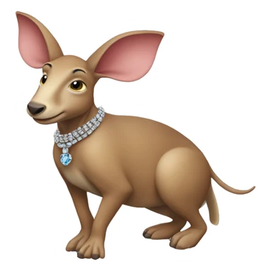 Aardvark Wearing chugging heels and with earrings and jewelry  sticker