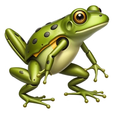 Frog going to war with robotic cheese  sticker