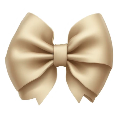 Beige bow ￼ sticker
