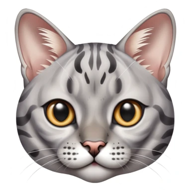 Silver Bengal cat sticker