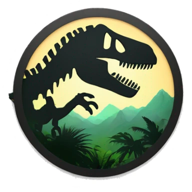 Jurassic park logo sticker