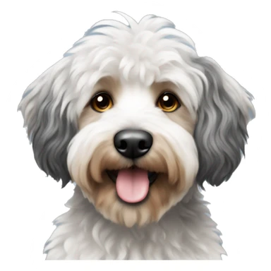 Aussidoodle with black and white hair  sticker
