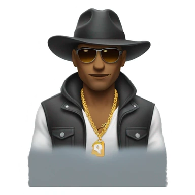 Bronco in gangster clothes  sticker