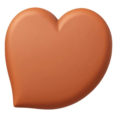 terracotta Matt heart sticker