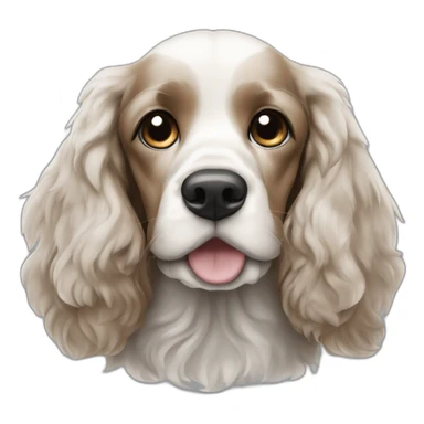 Cocker Spaniel Black and white sticker