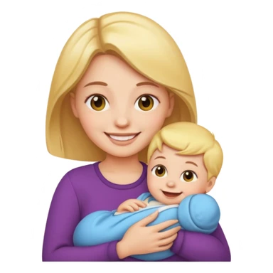 woman holding baby emoji sticker