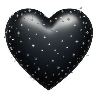 black heart with sparkles sticker