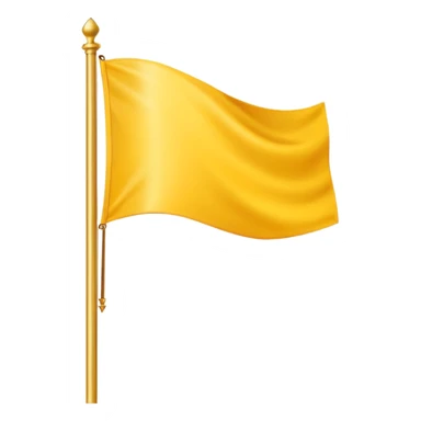 Design a premium TDP flag emoji with rich yellow background and elegant black bicycle symbol. Flat vector style, slightly glossy but minimal, high contrast, no text, no shadows. Square 1:1, transparent background, luxury emoji look for Instagram highlights.without cycle only plain flag sticker