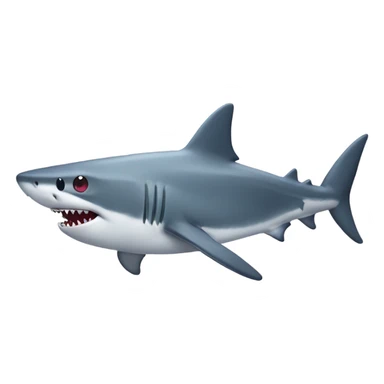 shark with hearts for eyes sticker