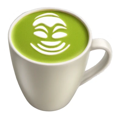 matcha latte in a mug sticker