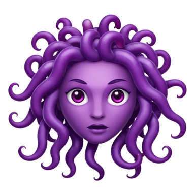 Hazme una medusa con piel de uva morada sticker