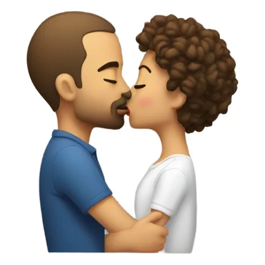 me kissing my man  sticker