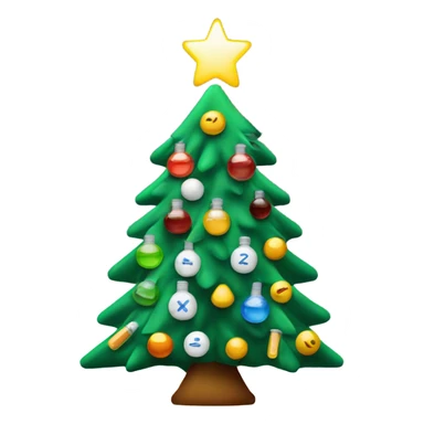 Xmas tree with medications and thermomètre instead of balls  sticker