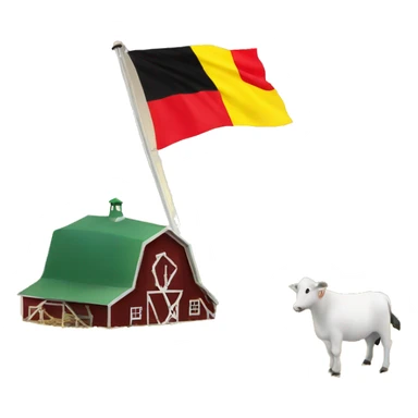 Farm and a belgium flag sticker