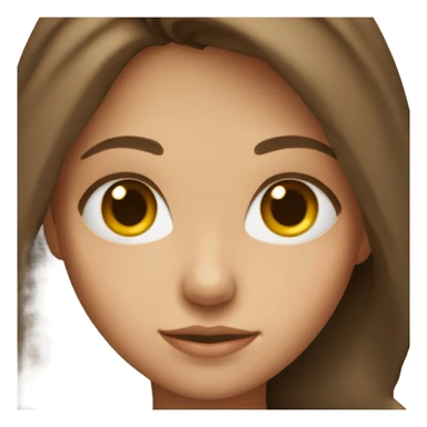 brown-haired girl portrait close-up sticker