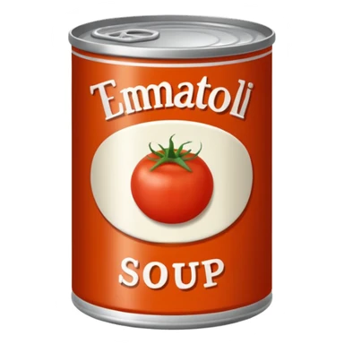 a can of soup, simple, clear sticker