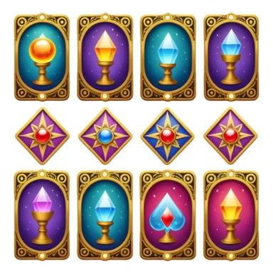 fortune telling cards sticker