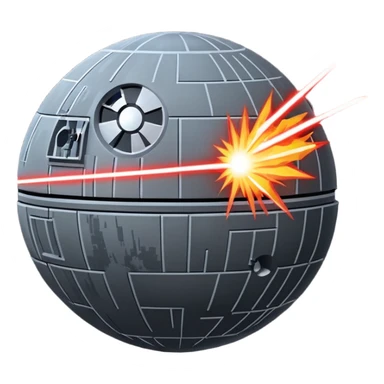 Death star firing at usa sticker