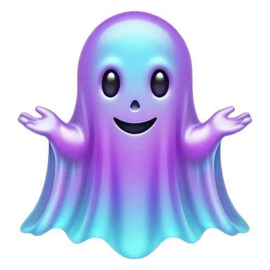 glitter purple and cian ghost glory sticker