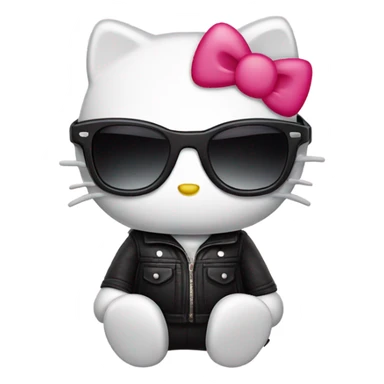 hello kitty wearing shades sticker