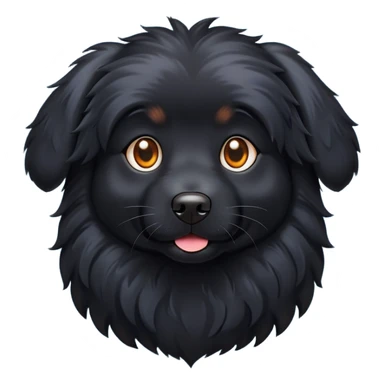 perrito negro con aureola sticker