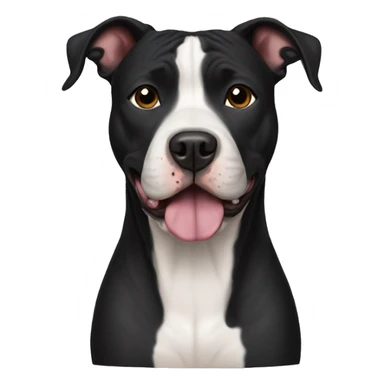 Black staffordshire pitbull  sticker