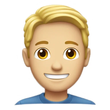 smiling white boy in car interior sticker