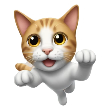 Cat flying in the sky  sticker