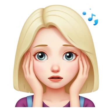 a girl feeling dizzy sticker