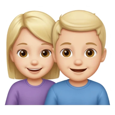 boy and girl babies sticker