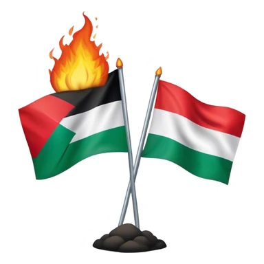 palestine flag nuking israel flag sticker