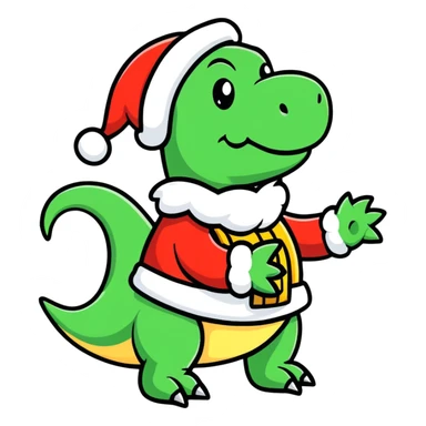 Santa Dino  sticker