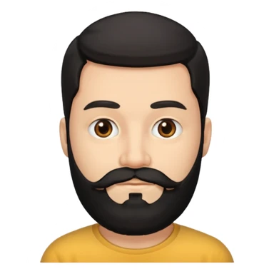 Hombre blanco con barba negra sticker