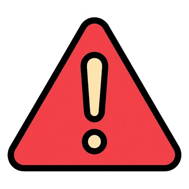 danger symbol, bold, high contrast, simple, modern icon style sticker