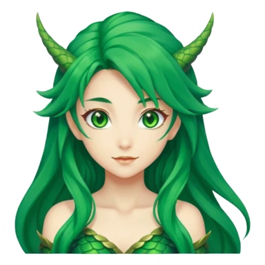 Anime Green DragonGirl She/Her sticker