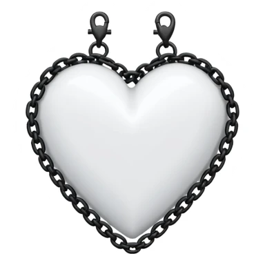 white goth heart with black studs or chains sticker