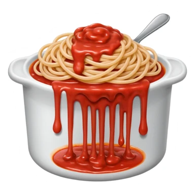  SPAM meat melted pink spaghetti slop sauce  sticker