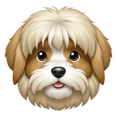 Beige and white Tibetan terrier  sticker