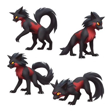 Nargacuga-Litten-Zoroark-Quiana full body sticker