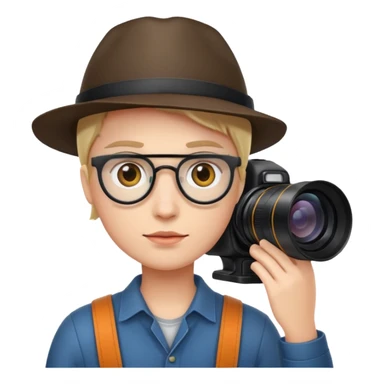 photographer looking into a camera sticker