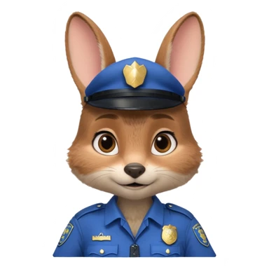judy hopps with police suit from zootopia, pixar sticker