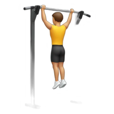 figure is performed on a pull-up bar from an inverted hang until the body is completely horizontal and straight with the front of the body facing upwards sticker
