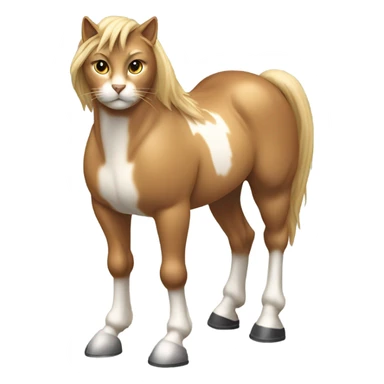 cat on horse sticker